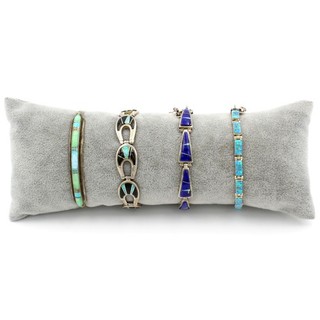 Southwest Signed C Begay Sterling Opal Onyx 6.25 6.75" Bracelet Lot of 4 S6103 3