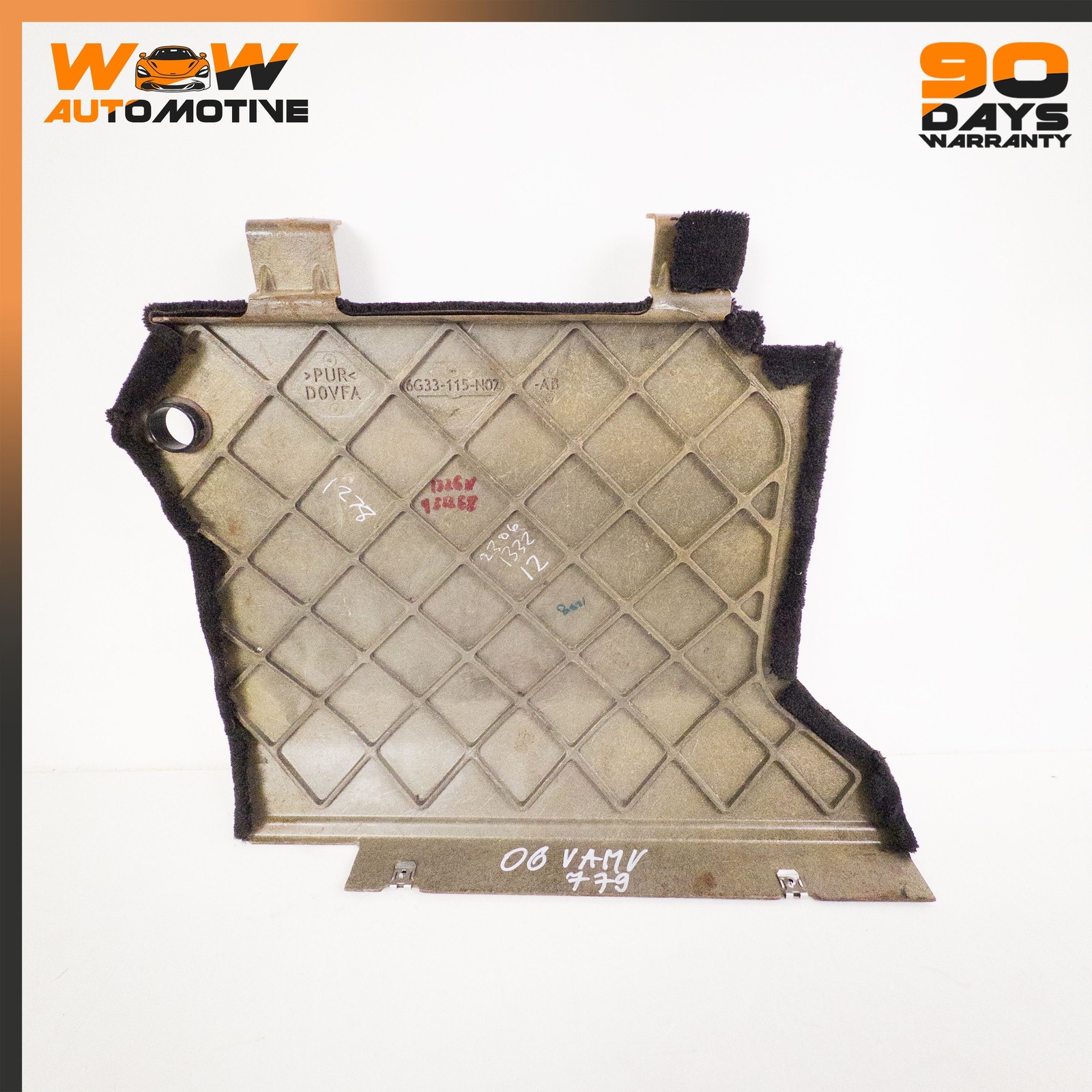 06-16 ASTON MARTIN V8 VANTAGE REAR RIGHT FLOOR TRIM COVER PANEL CARPET OEM