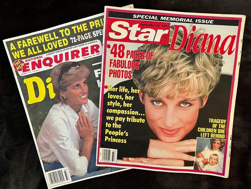 Lot of 2 Star & Enquirer Magazines Princess Diana September 16, 1997 Memorial