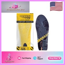 All-Day Comfort Insoles for Work Gear - Dual Layer Foam  Ventilated Design