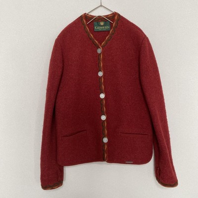 Christmas Season Giesswein Red Wool Jacket with Coin Design