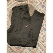Nike Dri-FIT Mens Joggers Black Tapered Athletic Sweatpants Large