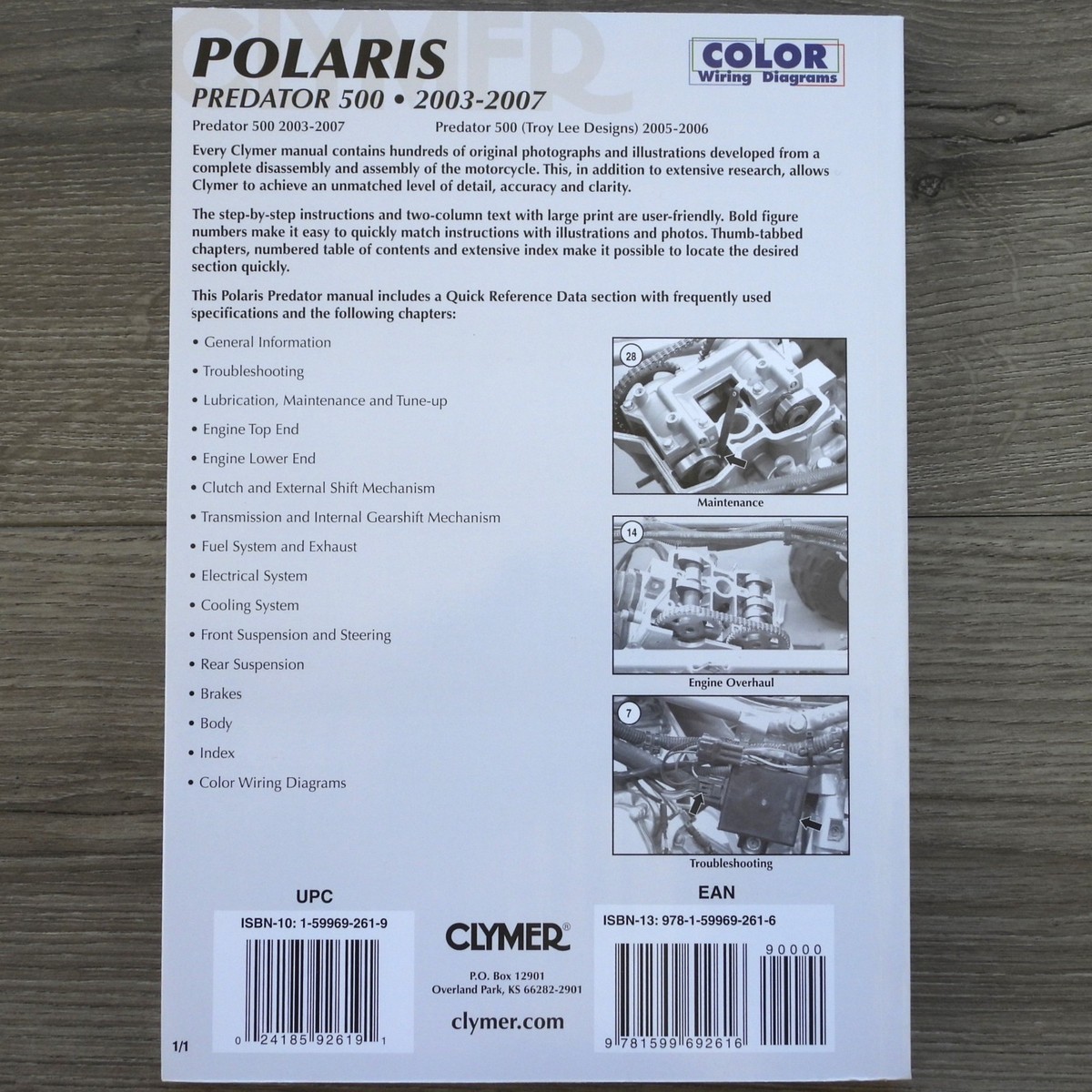 2003-2007 Polaris Predator 500 Quad ATV CLYMER REPAIR MANUAL M367