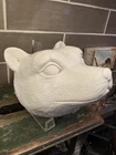 Fox/wolf  Milk Glass Vintage  Rare Head Hanging Figurine5x6x5.5”