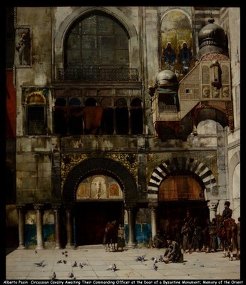 Alberto Pasini Circassian Cavalry Awaiting Their Commanding Officer at the Door