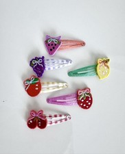 Fruit Snap Hair Clips, 6 Pcs