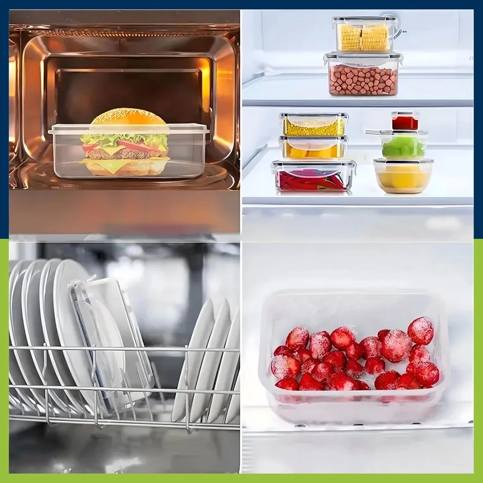 12er Set Aufbewahrungsbox + Deckel Vorratsbehälter Vorratsdosen Küche Luftdicht - Bild 4 von 4