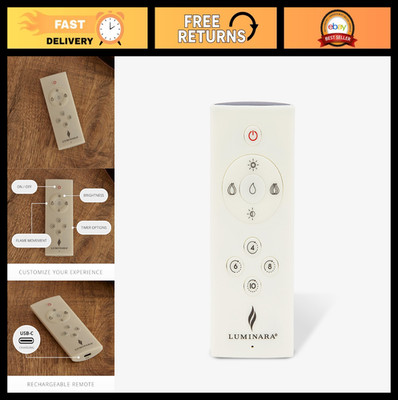 Rechargeable Flameless Candle with Remote Control, Timer, Dimmer & Flicker Speed