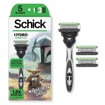 Schick Hydro Sensitive Razor Star Wars Mandalorian Grogu Limited Edition Handle