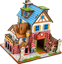 3D Puzzles for Adults, Log Cabin DIY Wooden House Model Kits for Adults to Build