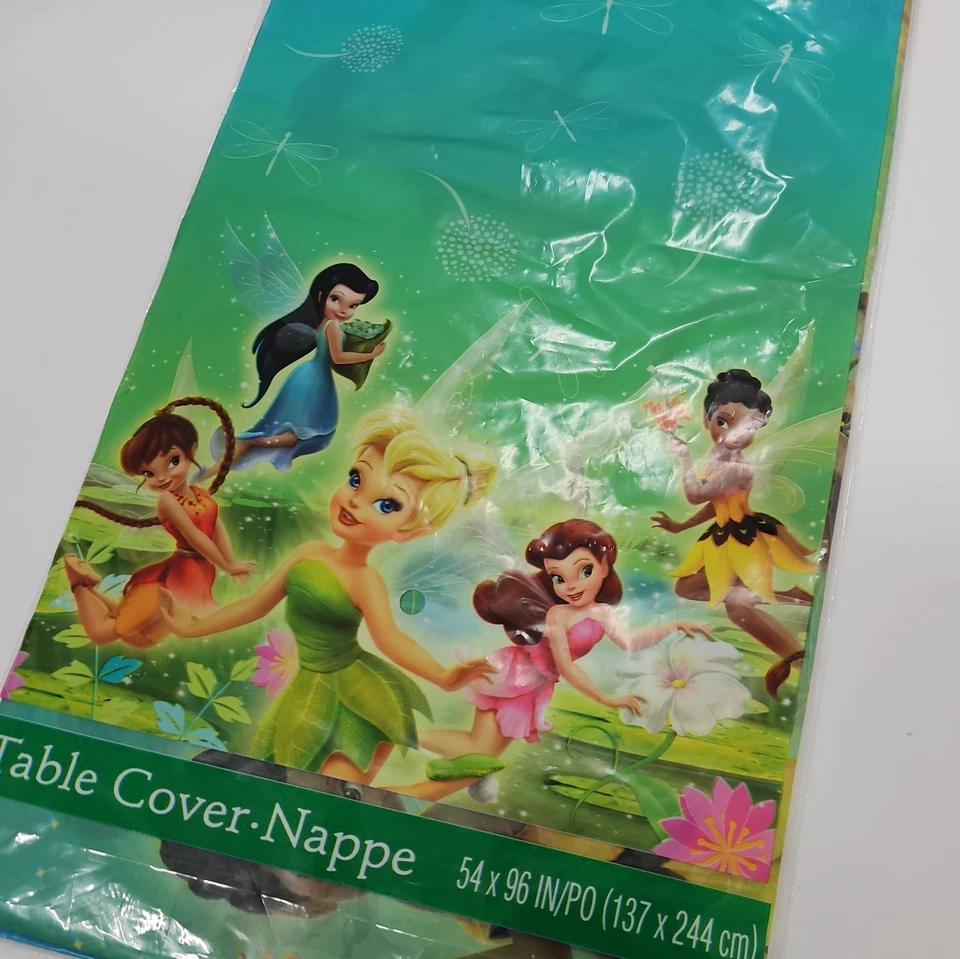 TinkerBell 仙女迪士尼生日派对野餐桌封面标志小叮当 — 第 2/3 张图片