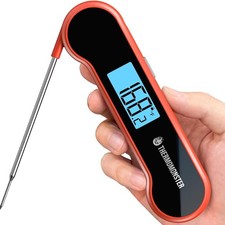 0.5 Sec Instant Read Meat Thermometer Digital for Cooking Red