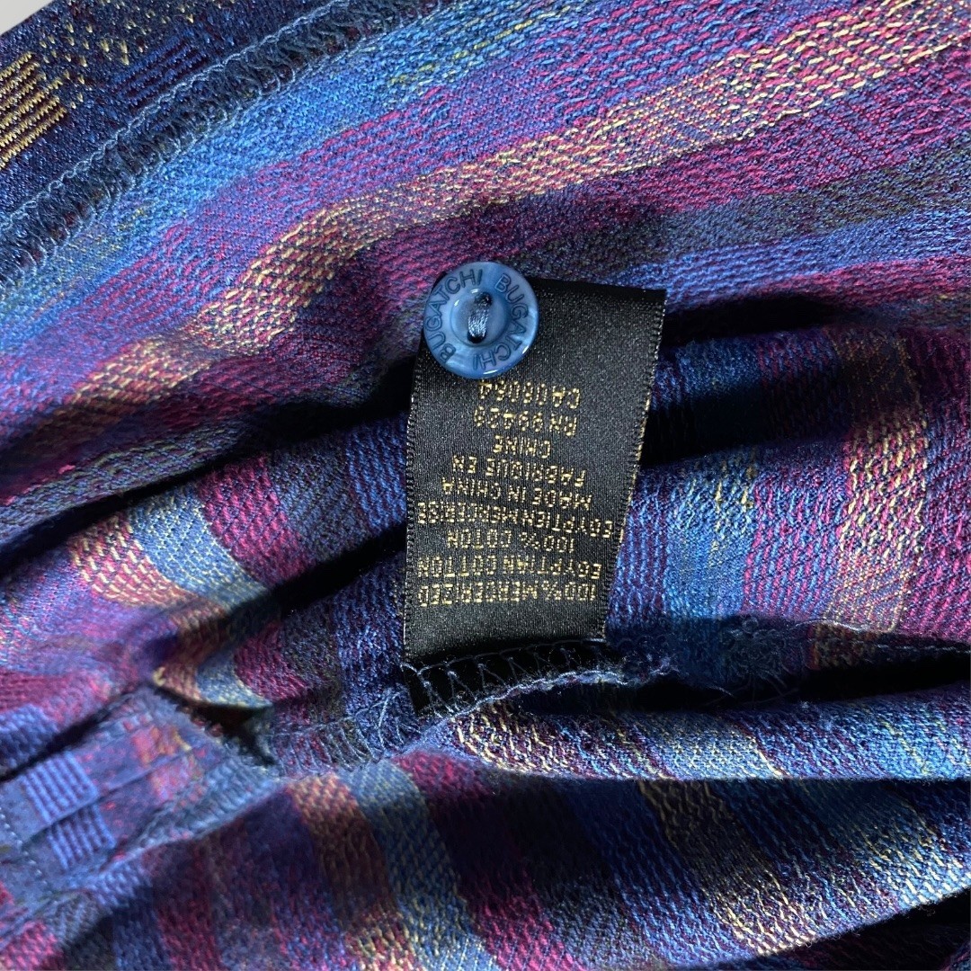 Bugatchi Uomo Blue Patterned Egyptian Cotton Polo… - image 7