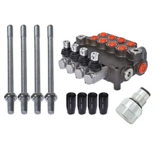 4 Spool 21 GPM Hydraulic Control Valve Double Acting SAE 3600 PSI w/conversion