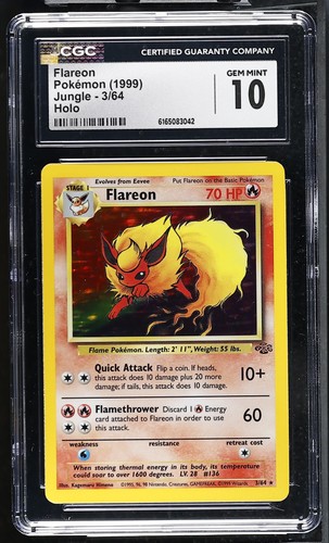 Flareon (Unlimited) graded CGC 10 for sale on eBay