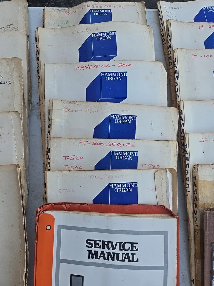 Lote de esquemas manuales de taller de reparación de órganos Hammond Foto 3 de 4