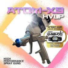 ATOM Mini X9 HVLP Mini Spray Gun Pro Kit WITH FREE GunBudd® Ultra LED Light