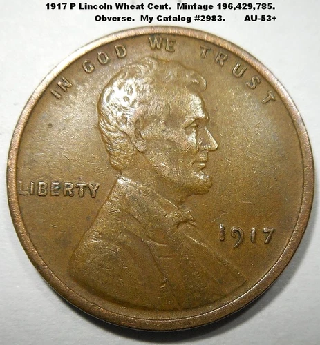 1917 P Lincoln Wheat Cent.  #2983