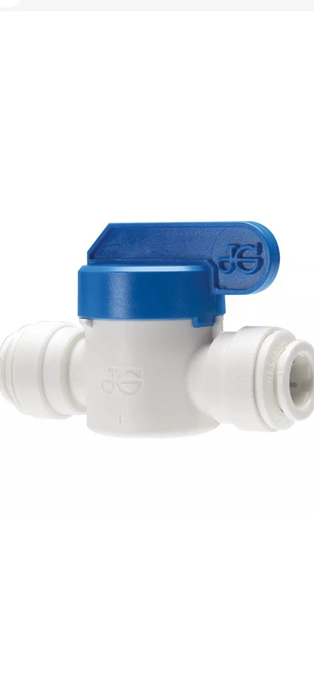John Guest Speedfit 1/4 inch Plastic Water Service Isolation Valve 1/4 Turn