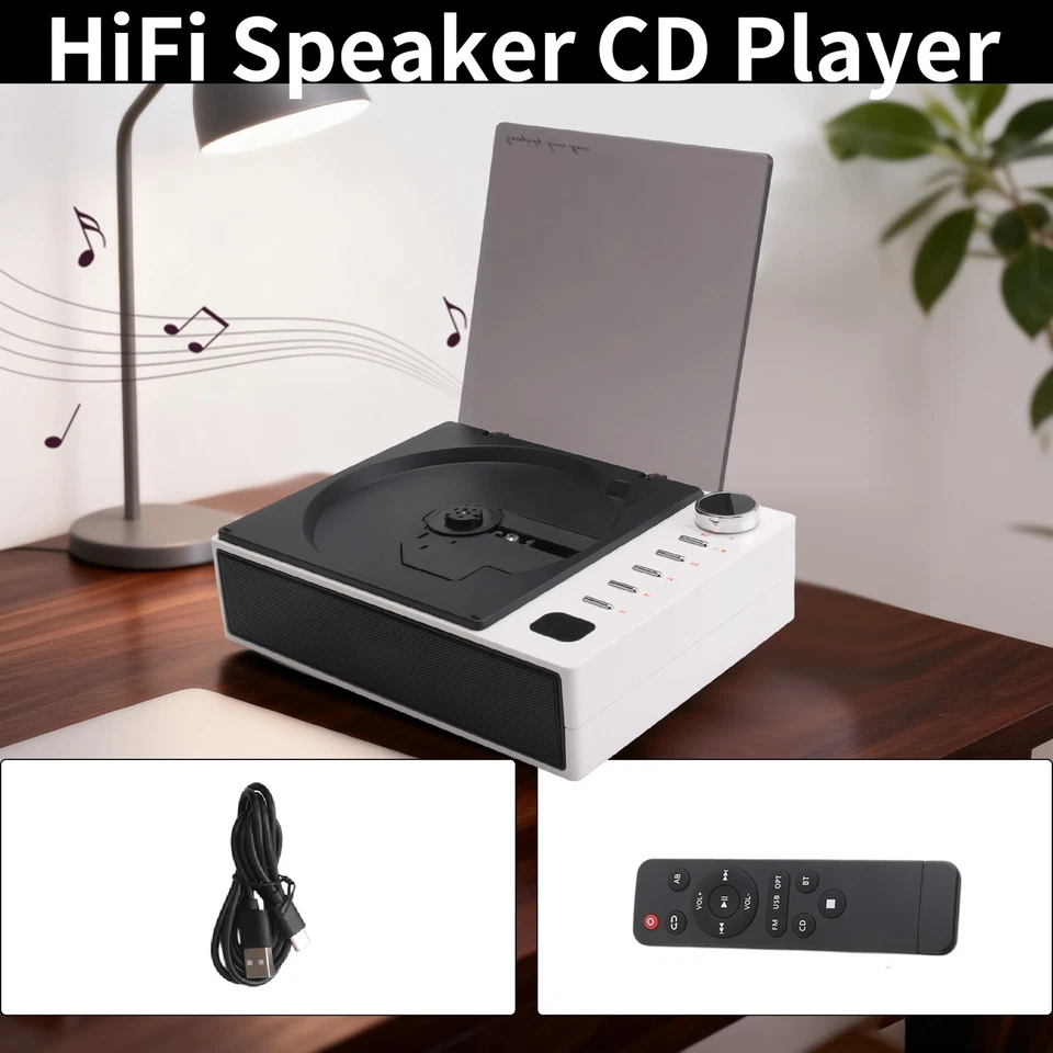 3X(Tragbarer CD-Player, Kabellose Bluetooth-Lautsprecher, UKW-Radio, , Musi2311 - Bild 3 von 4
