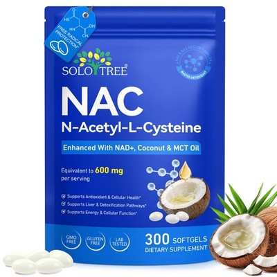 NAC 600mg with NAD+ Daily Complex, N-Acetyl Cysteine Supplement Capsules, Antiox
