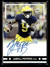 2017 Leaf Ultimate Draft Jabrill Peppers 1991 RC Auto Silver Spectrum /15 UX8787