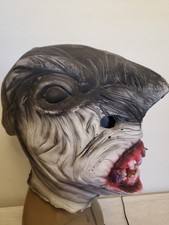 Ghoulish Productions White shark Thick Latex Mask Used at Knotts Scary Farm