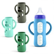 Luxnary 4-Pack Silicone Sleeves for Lansinoh Glass Bottles 8 oz - Starry Sky