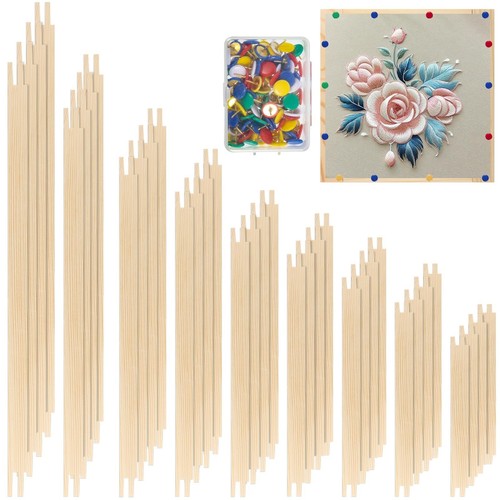 18 Sets Needlepoint Stretcher Bar Set, 9 Sizes Stretcher Bars for Needlework ...