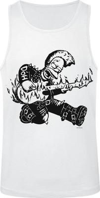 Die Simpsons Tank-Top Herren Homer Guitar weiß
