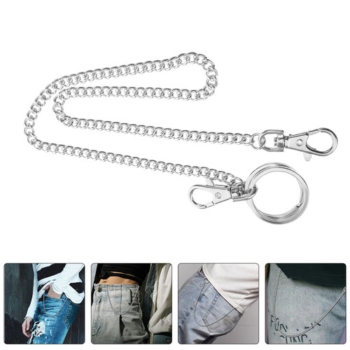 Pocket Watch Chain Wallet Chain with Lobster Clasp Pocket Chain for Jeans Pants - Picture 8 of 12