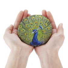 ROCART 36 Large Flat Painting Rocks 3.15-4.15" for Art, Crafts, Decor, DIY