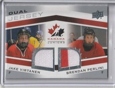 2014 UPPER DECK TEAM CANADA JUNIORS VIRTANEN/PERLINI DUAL JERSEY RC #TCD-VP