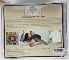 LUXCLUB 6 PC SHEET SET BED SHEETS DEEP POCKETS 18" KING - LAVENDER PURPLE COLOR