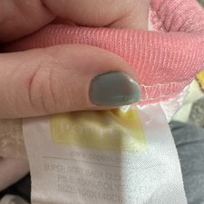 Poptex Super Soft Crib Blanket 100x140 cm Bear Beach Pink Yellow Beige