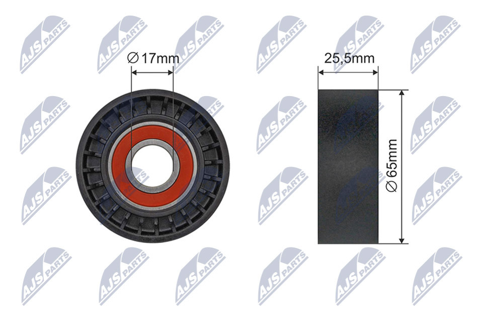 N.T.Y. RNK-CT-060.NTY Tensioner Pulley, V-ribbed belt for CITROËN,MINI,PEUGEOT