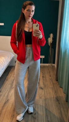 Rehall Pulli Kapuze Jacke M Rot Reißverschluss Neuwertig