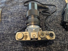 Olympus OM-1 35mm SLR Film Camera w/ two lenses Zuiko