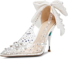 NIB Women's Betsey Johnson Esmy Heel in Pearl Multi