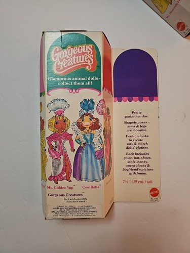 3 Vintage 1979 Gorgeous Creatures Dolls Ms. Giddee Yup Princess Pig NEW MINT MIB - Picture 11 of 24