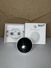 Google Nest Thermostat Snow GA02081-US Smart WiFi Thermostat –OPEN BOX READ