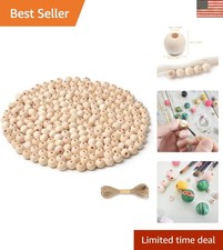 Craft with Imagination: 500pcs Unfinished 8mm Wood Beads for All Projects