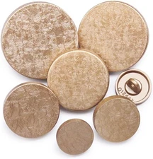 SEMINI 36 Pieces Mixed 12mm, 15mm, 18mm, 20mm, 23mm, 25mm, Style136 Matt Gold 