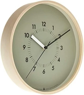 Lemnos SOSO Wall Clock Japan Gray AWA13-06 GY Free Ship w/Tracking# New Japan - Image 1 of 4