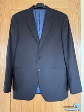 M & S Men's Jacket Blazer Pure Wool Luxury Collection M 40 Inch Chest Dark Grey