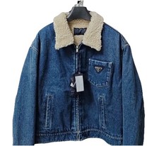 Authentic Prada denim jacket women Sz medium