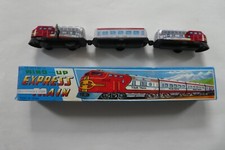Vintage Collectable WIND UP TRAIN with BOX Santa Fe TOY