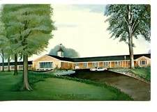 Architects Drawing-Harmar House Retirement Center-Marietta-Ohio-Vintage Postcard