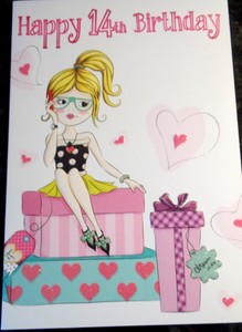 Girl/'s Happy 13th Birthday Card Presents theme by Heartstrings 24 available.