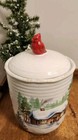 St. Nicholas Square WINTER WHITE Cookie Jar  Used For Display Only 